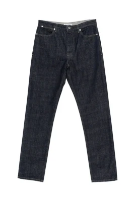 Slanted Cotton Denim Trousers