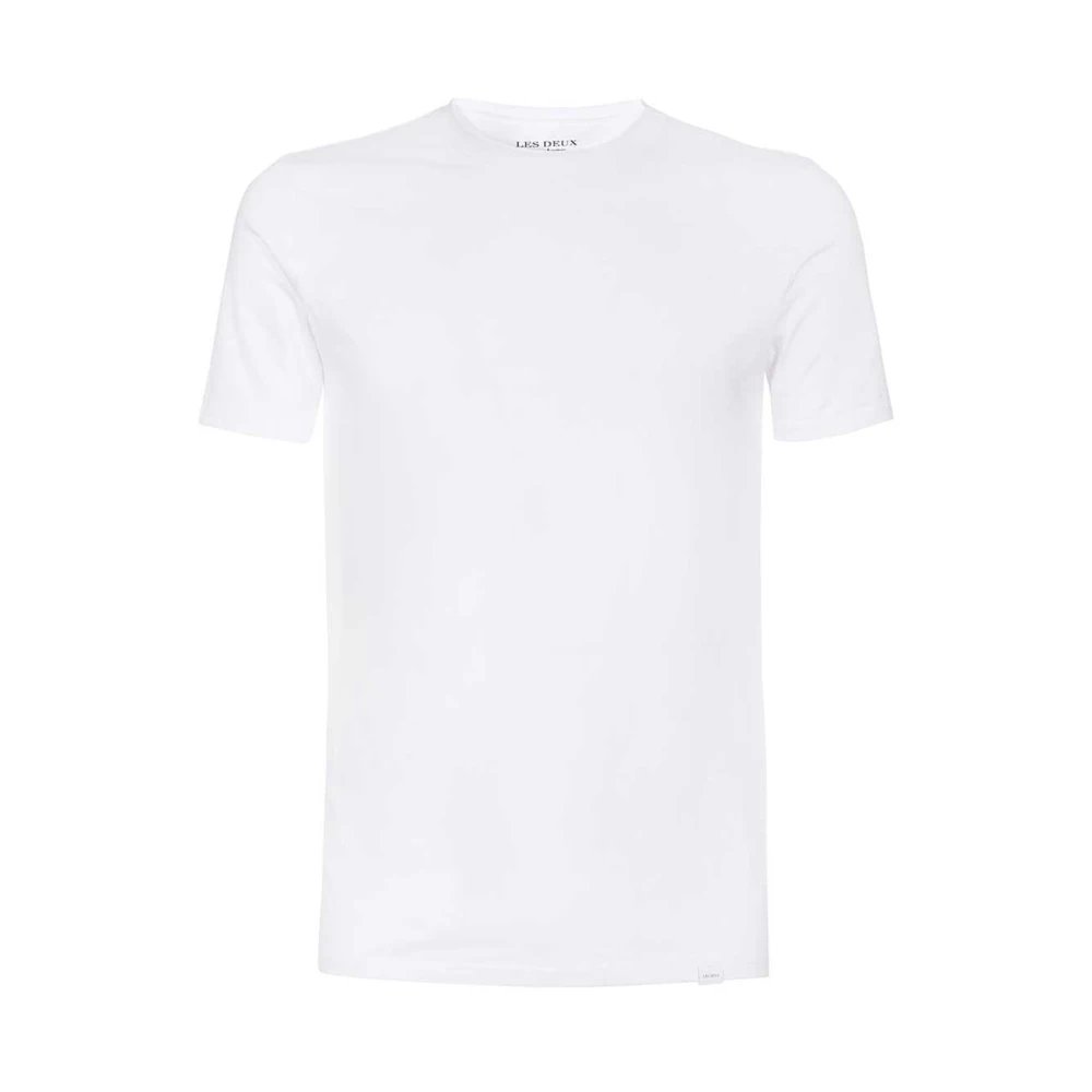 Les Deux Geribbelde katoenen T-shirt White Heren