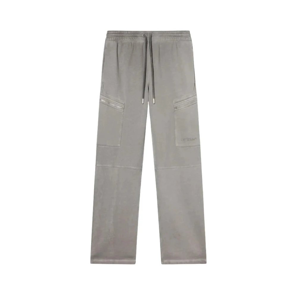 Off White Men's Gray Sweatpants, Xs, Laundry Diagonal Cargo Joggers