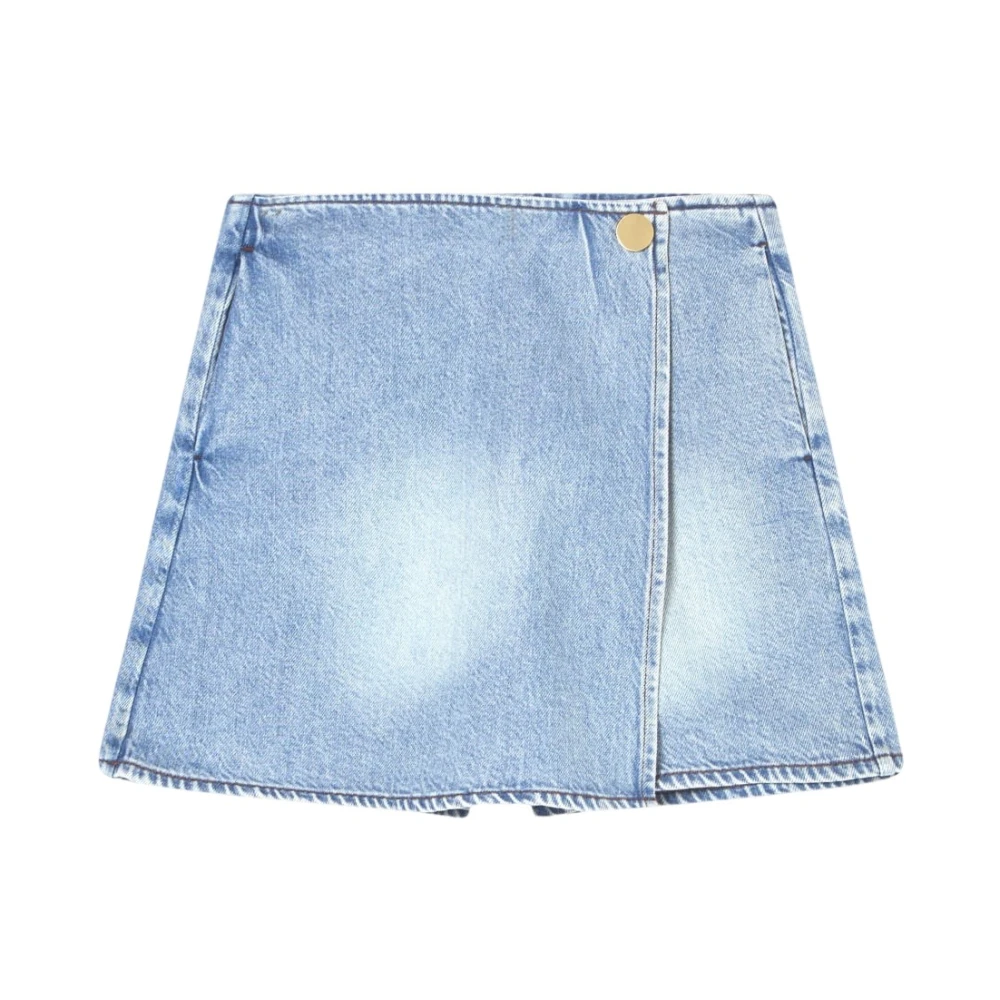Armani Exchange Donna Blu - Shorts Di Jeans Con Orlo Sfrangiato - Skirts - Xs