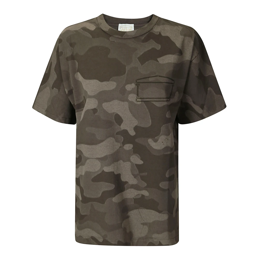 Aries Militaire Katoenen T-Shirt Green Heren