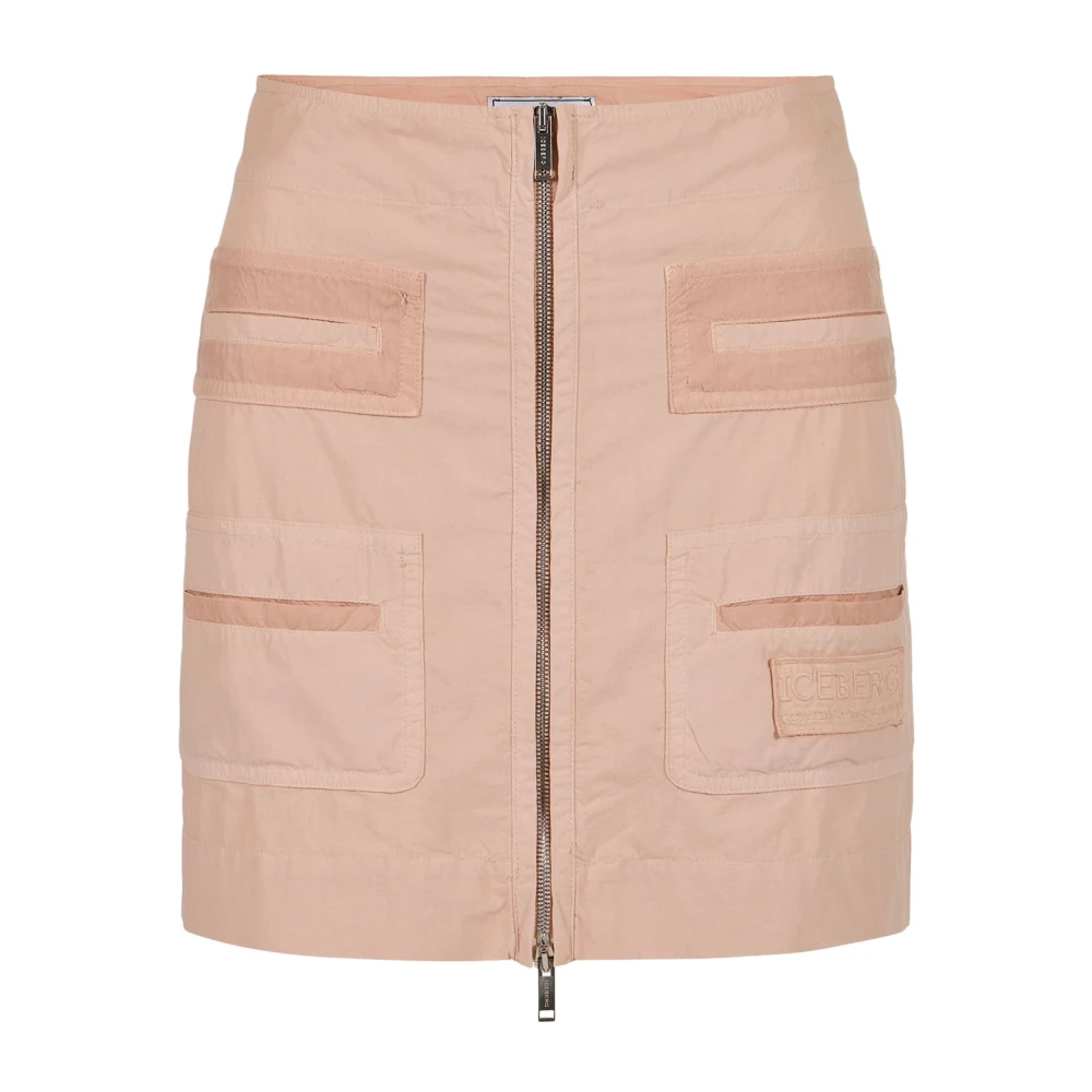 Iceberg Blush katoenen parachute canvas korte rok Pink Dames