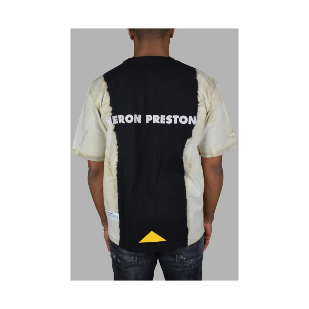 Heron Preston Gradient Katoenen CAT T-Shirt Black Heren