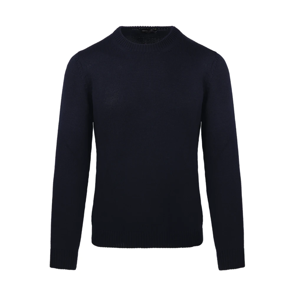 Roberto Collina Navy Ronde Hals Sweater Blue Heren