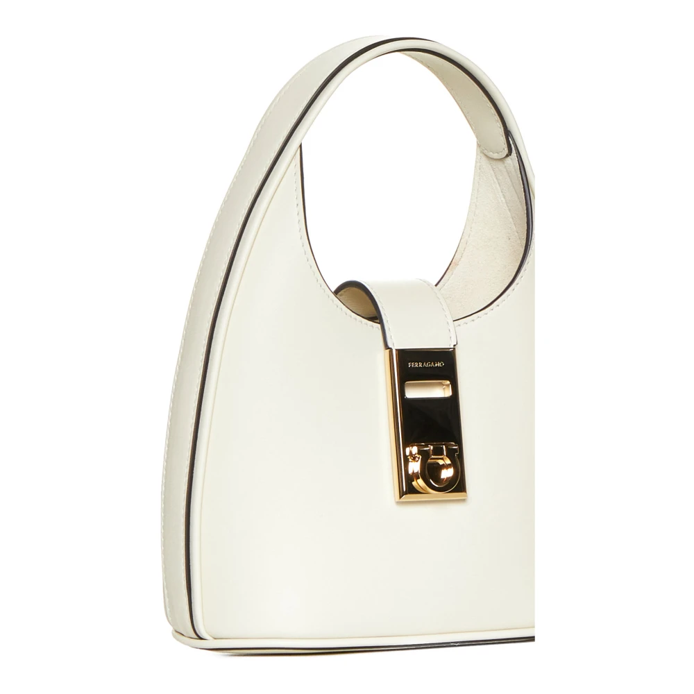 Salvatore Ferragamo Stijlvolle Hobo Mini Tassen White Dames