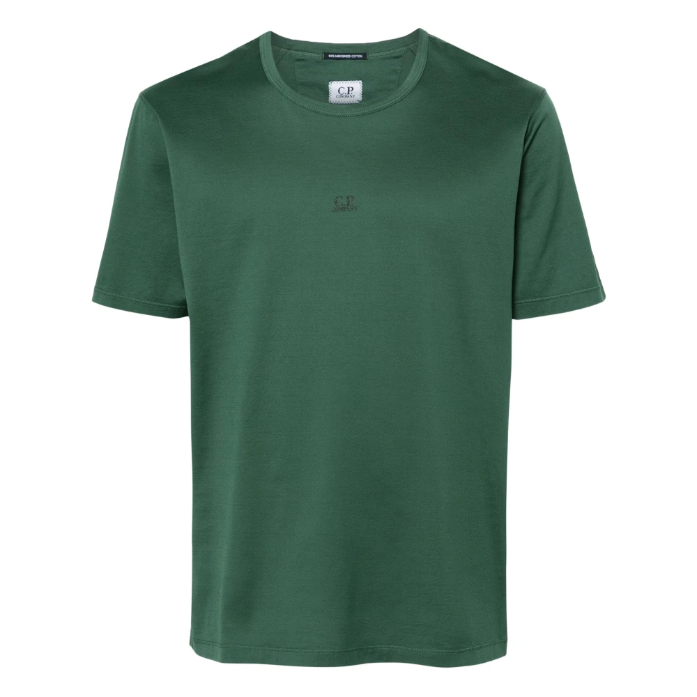 C.P. Company Groene Katoenen Logo Detail T-shirt Green Heren