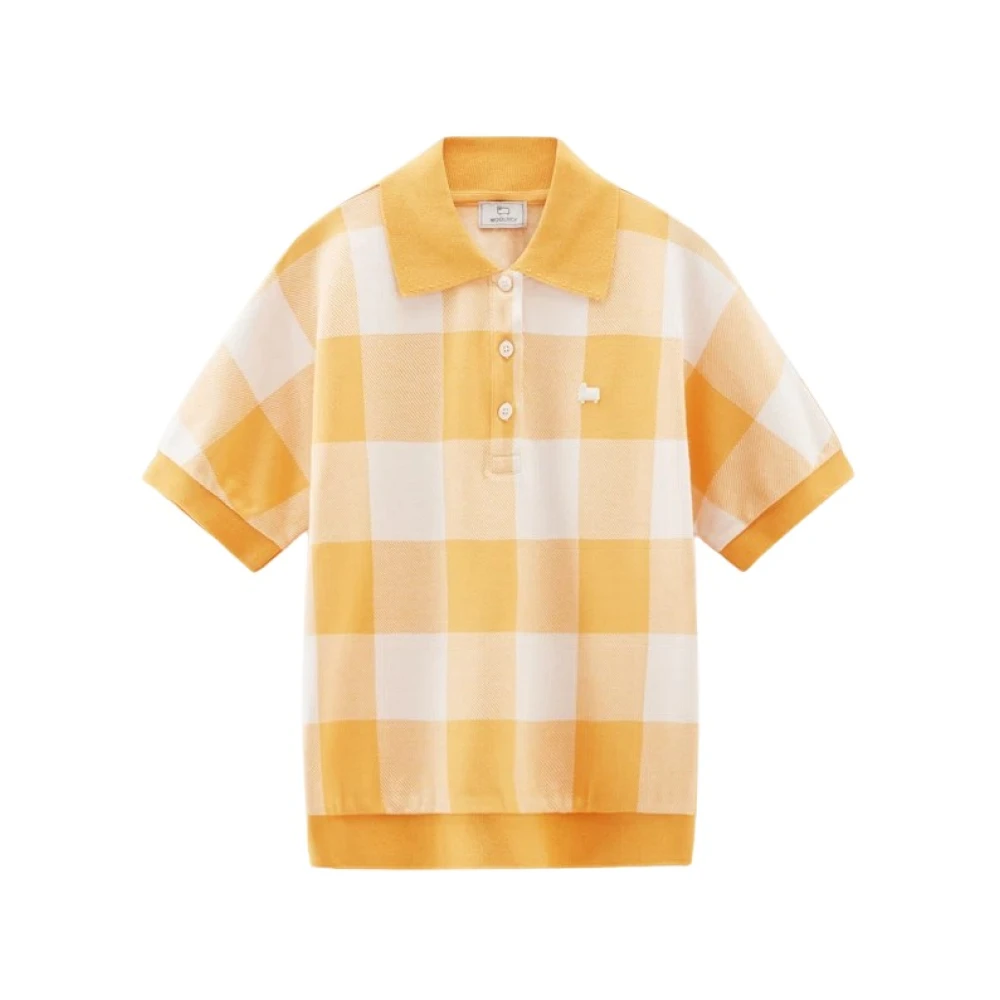 Woolrich Vintage American Check Polo Yellow Dames