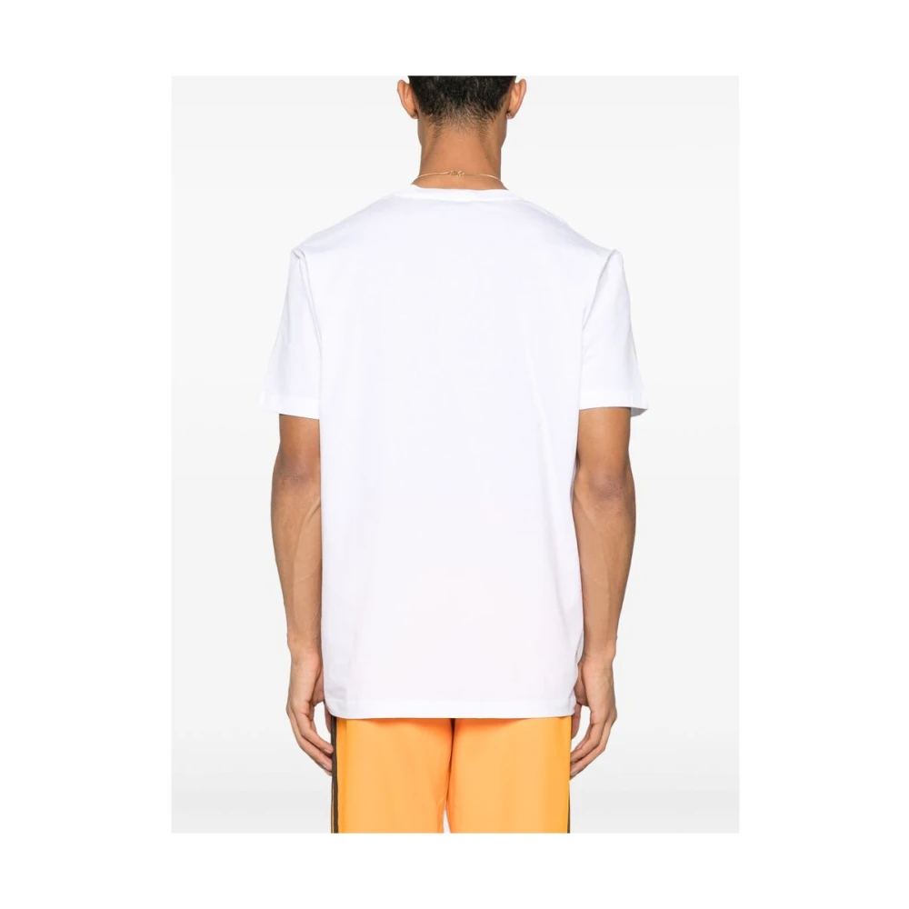 Iceberg Logo Print Crew Neck T-shirt White Heren