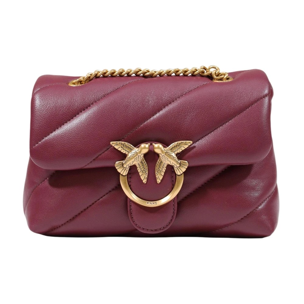 Pinko , Shoulder Bags, Female, Red, One Size, Love Puff Mini