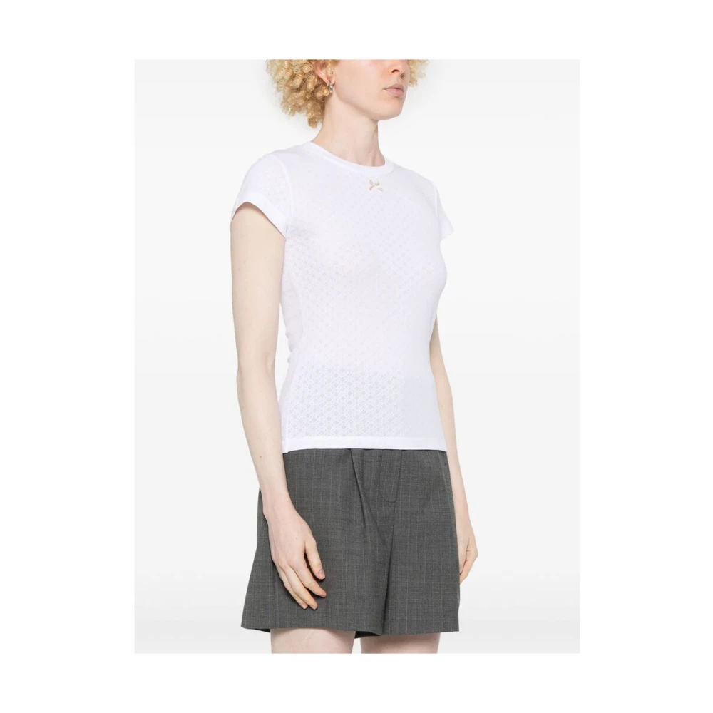 Birgitte Herskind Witte Strik Detail T-shirt White Dames
