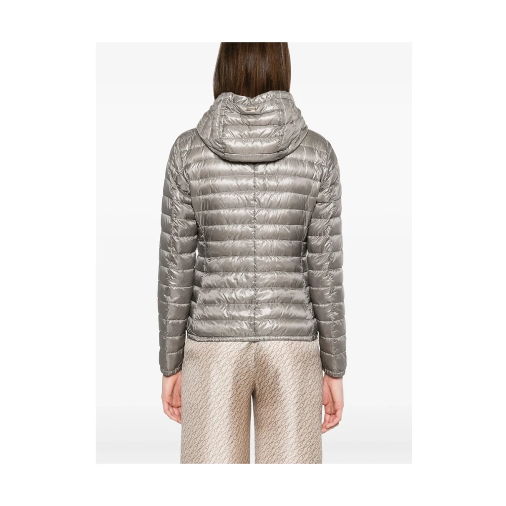Herno Grijze Hoodie met Rits Gray Dames