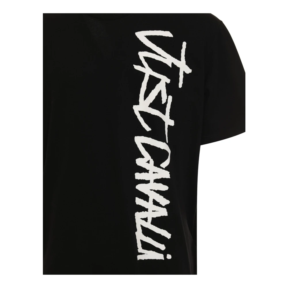 Just Cavalli Zwarte T-shirt en Polo Collectie Black Heren