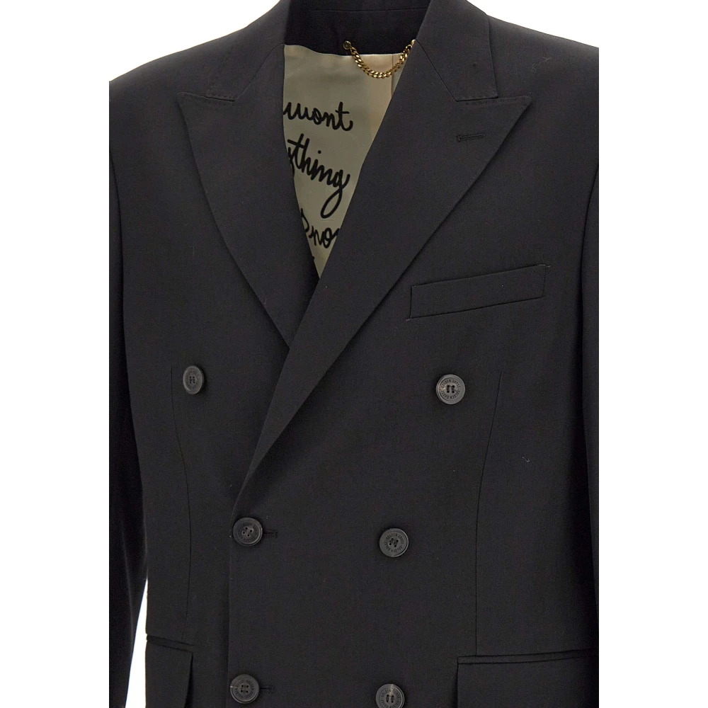 Golden Goose Zwarte Wol Dave Blazer Jas Black Heren