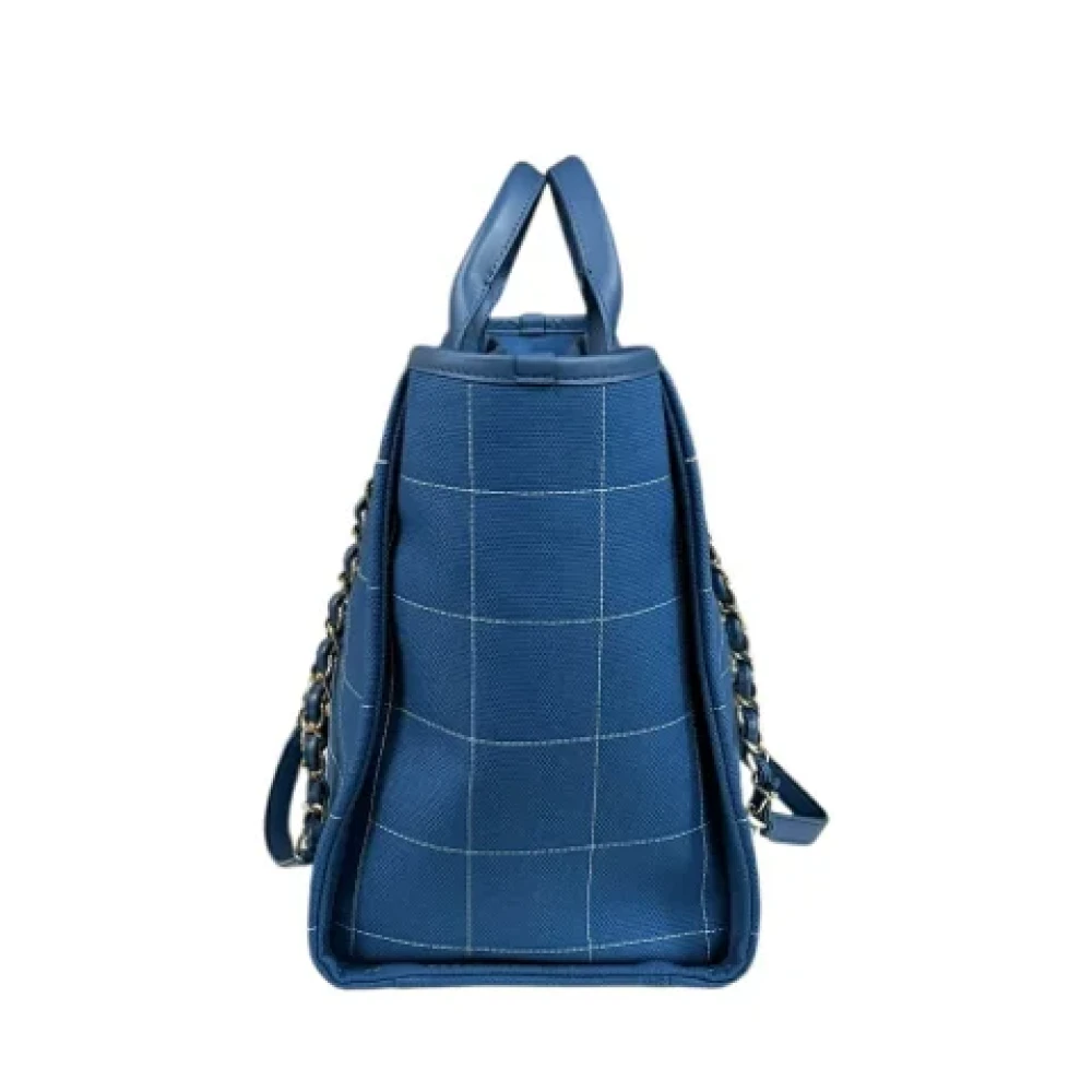 Chanel Vintage Pre-owned Canvas chanel-bags Blue Dames