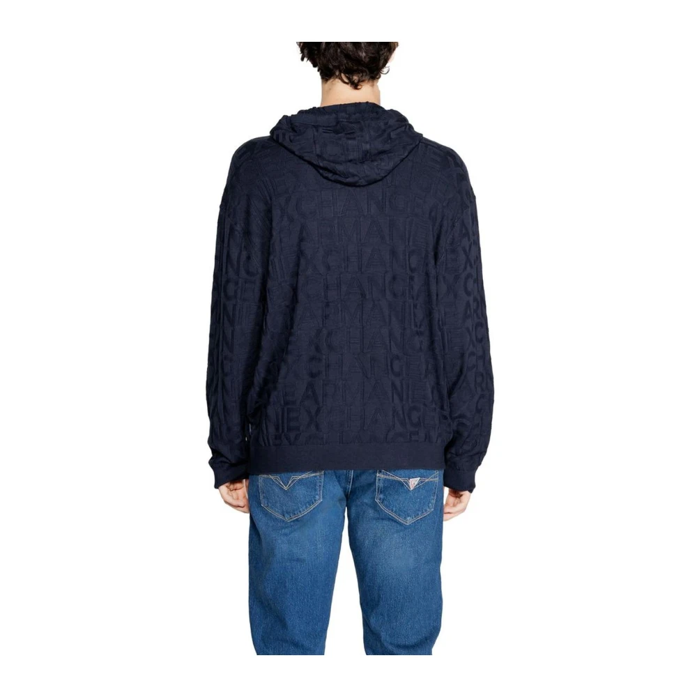 Armani Exchange Blauwe Gebreide T-shirt Blue Heren