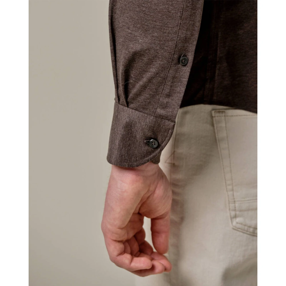Profuomo Cutaway Overhemd Bruin Brown Heren