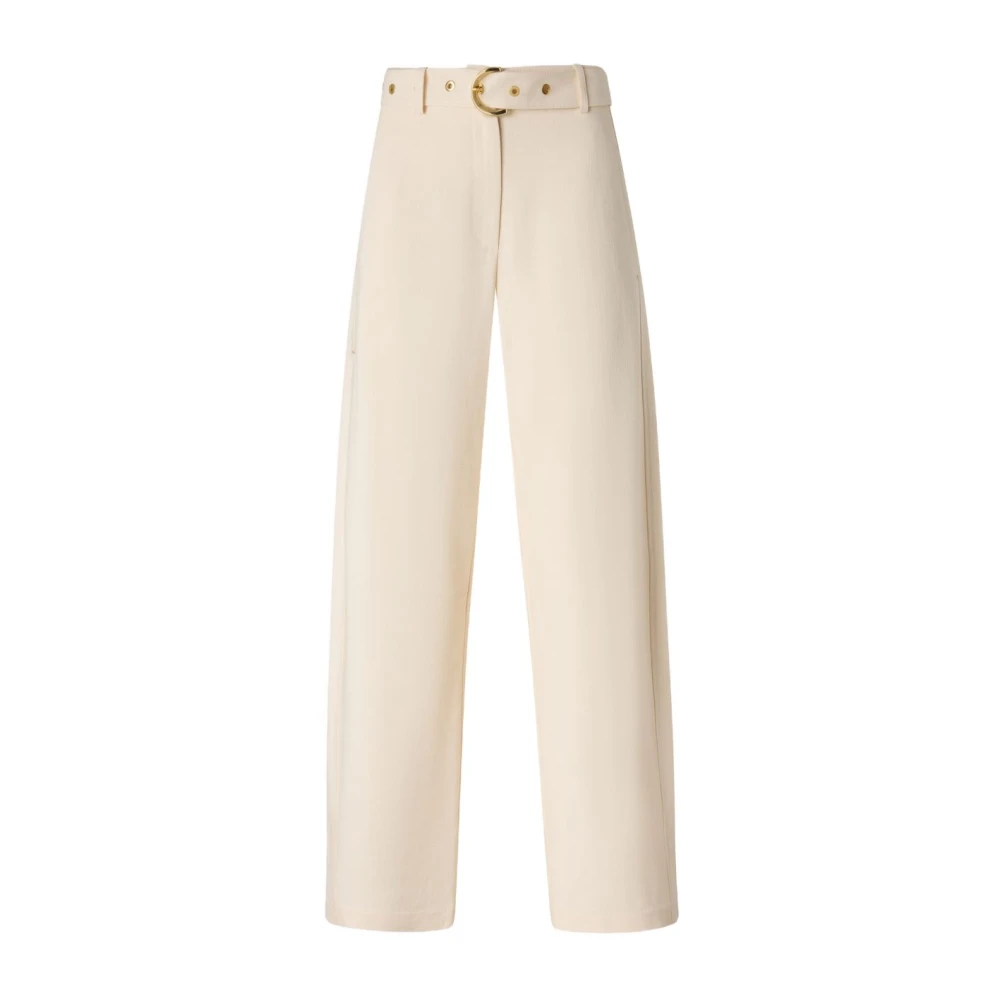 Pinko Women's White Lexy Wide Trousers