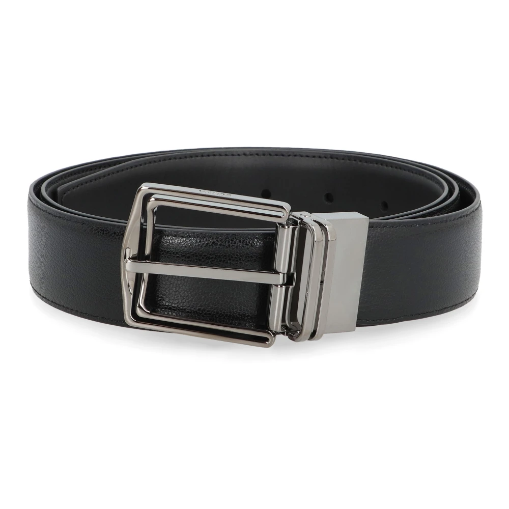 Ermenegildo Zegna Omkeerbare Leren Riem Black Heren
