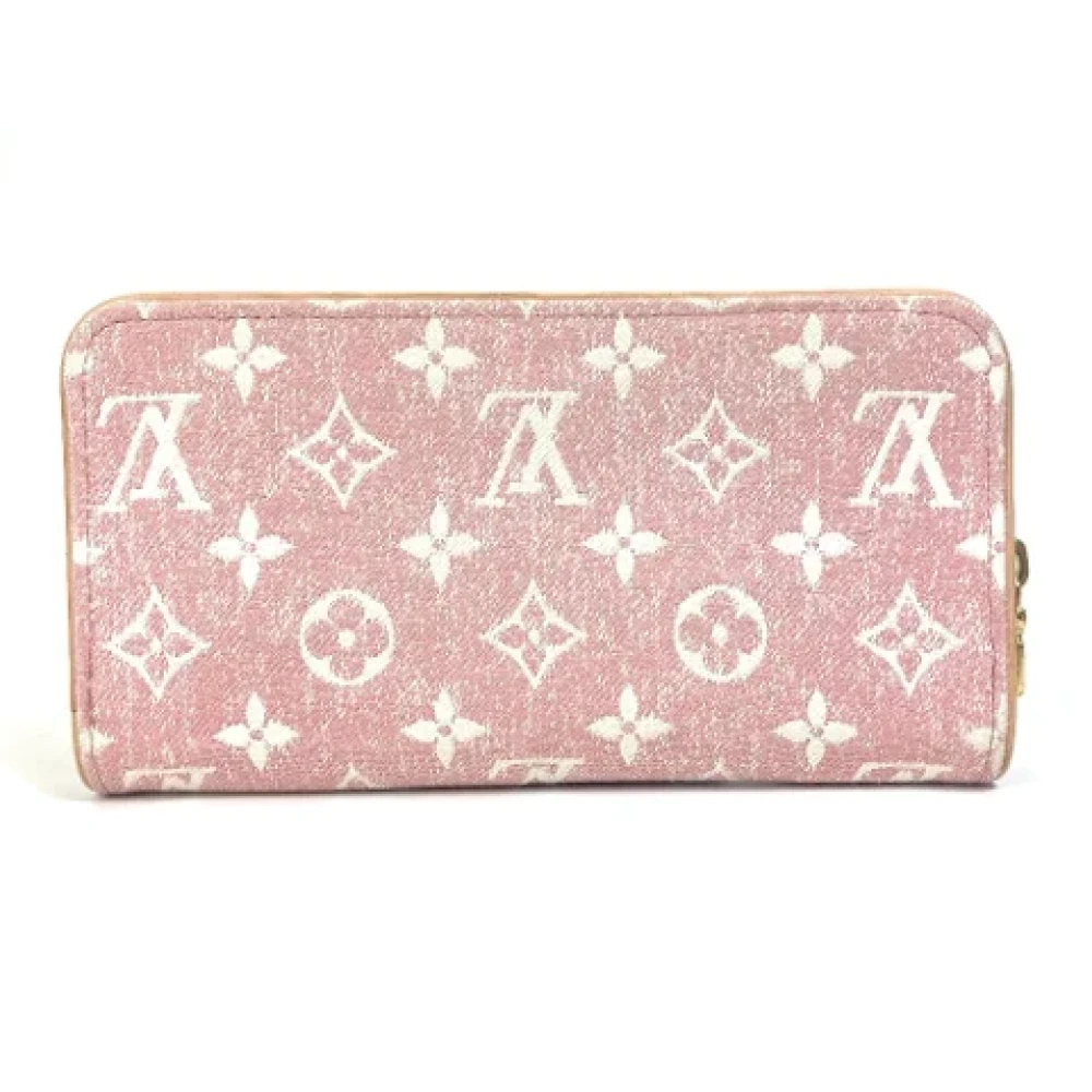 Louis Vuitton Vintage Pre-owned Denim wallets Pink Dames