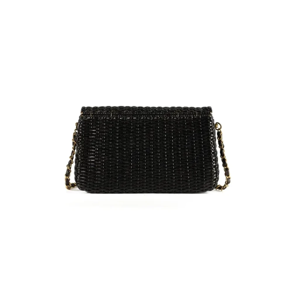 Chanel Vintage Pre-owned Leather shoulder-bags Black Dames