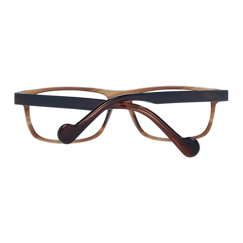 Moncler Bruine Rechthoekige Kunststof Optische Monturen Brown Heren