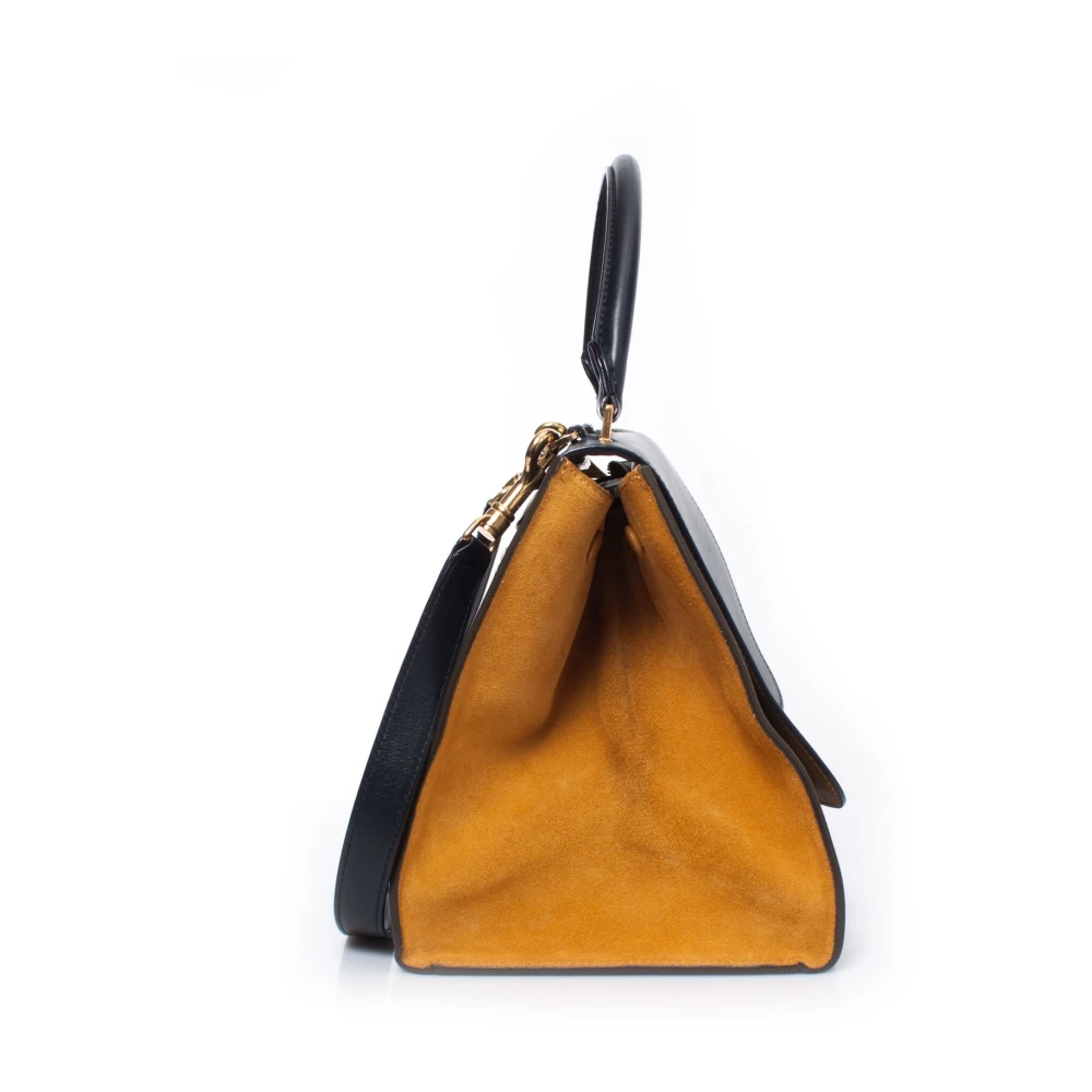 Celine Vintage Tweedehands tas Blue Dames