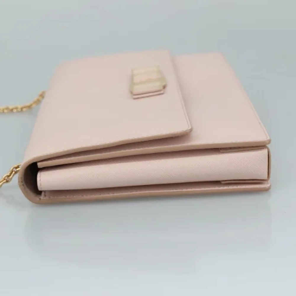 Salvatore Ferragamo Pre-owned Leather shoulder-bags Pink Dames