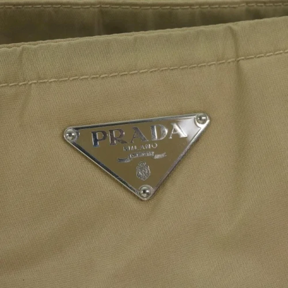Prada Vintage Pre-owned Fabric totes Beige Dames