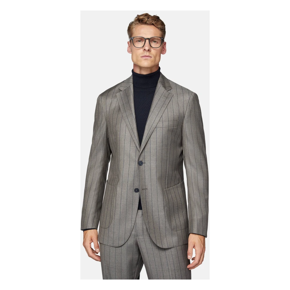Boggi Milano Pakjes in zuivere wol met pinstripe Gray Heren