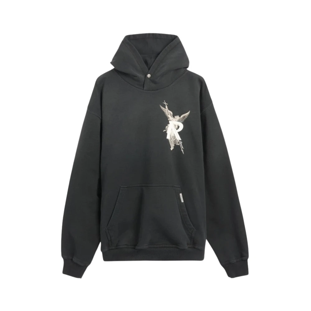 Represent Archangel Katoenen Hoodie met drukknoop Gray Heren