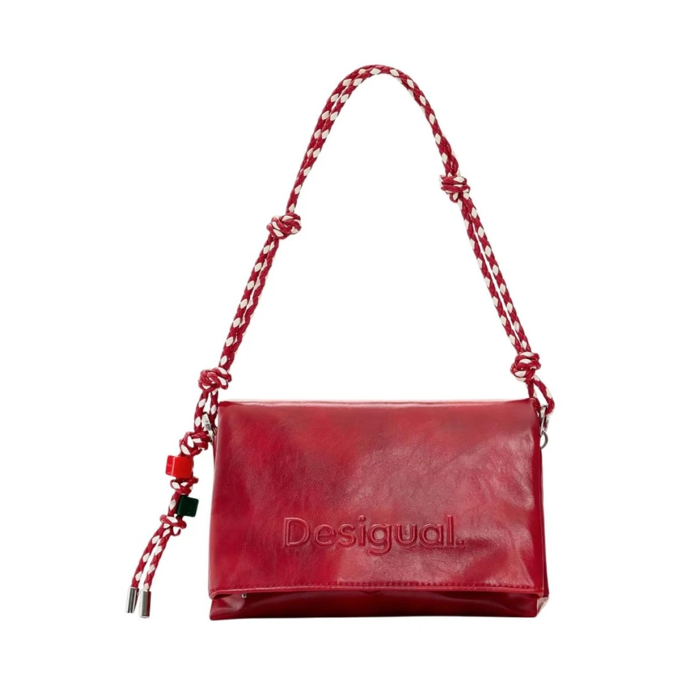 Desigual Women's Red Handbag With Shoulder Strap And Inside Pocket