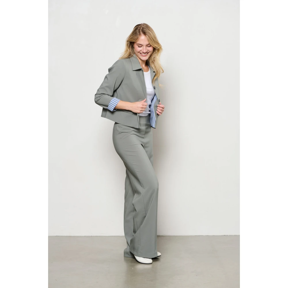 &Co Woman Blazer met ruitpatroon Green Dames