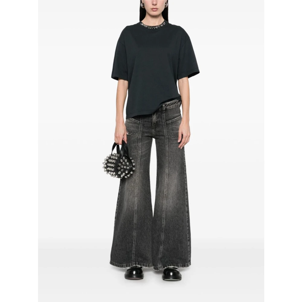 Golden Goose Zwarte T-shirt voor vrouwen Black Dames