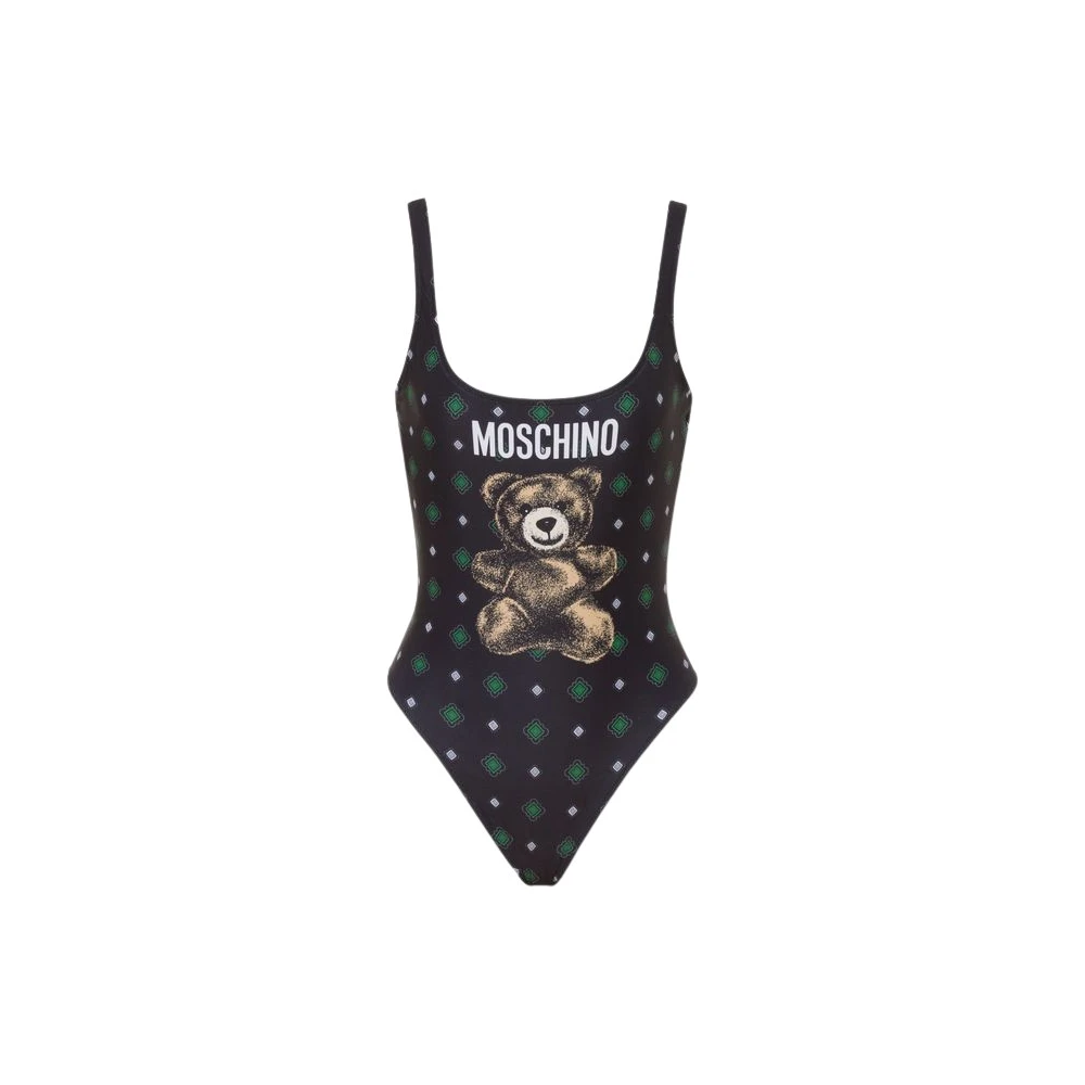 Moschino Multicolor Swimsuits, Female, L, Teddy Bear Lycra One-Piece Swimsuit