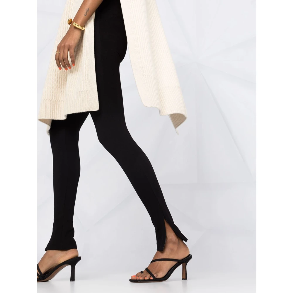 TotêMe Zwarte Legging met Elastische Tailleband en Rits Black Dames