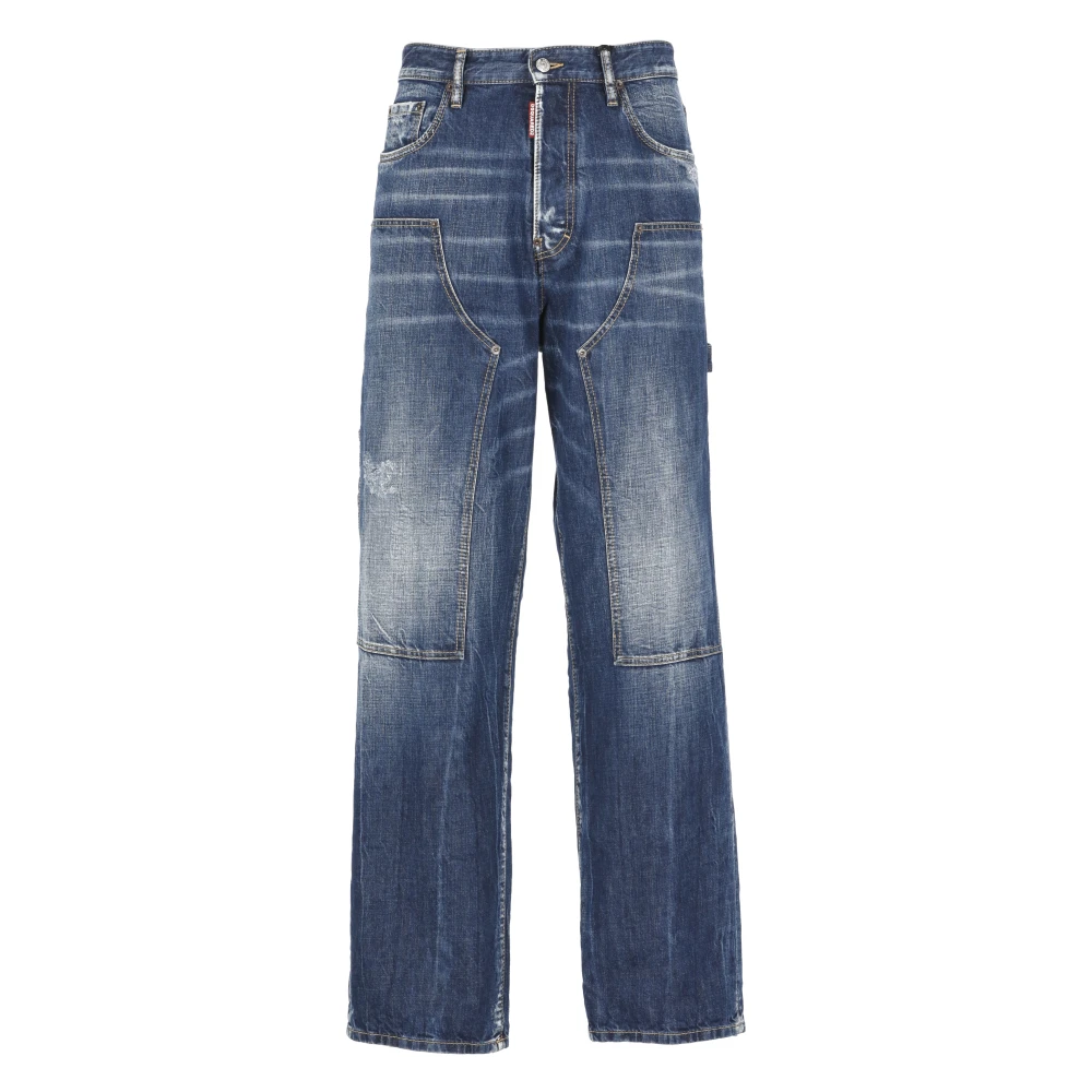 Dsquared2 Blauwe Katoenen Jeans met Vijf Zakken Blue Heren