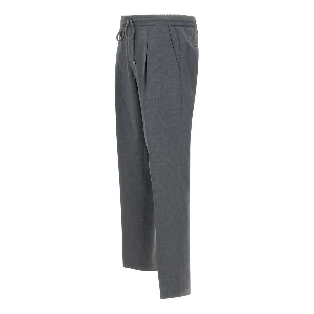Briglia Grijze wolblend broek reguliere pasvorm Gray Heren