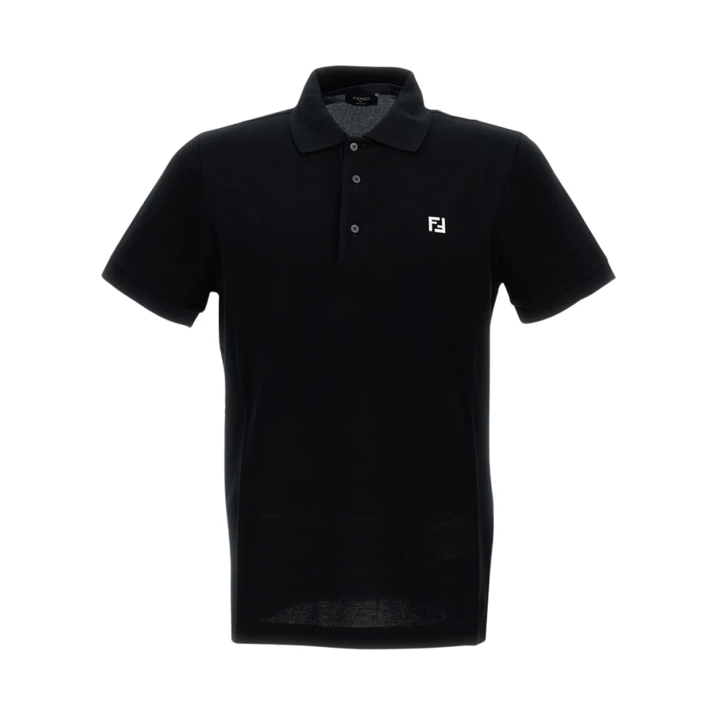 Fendi Men's Black Polo Shirt - Polo Shirts - Xl - Tops