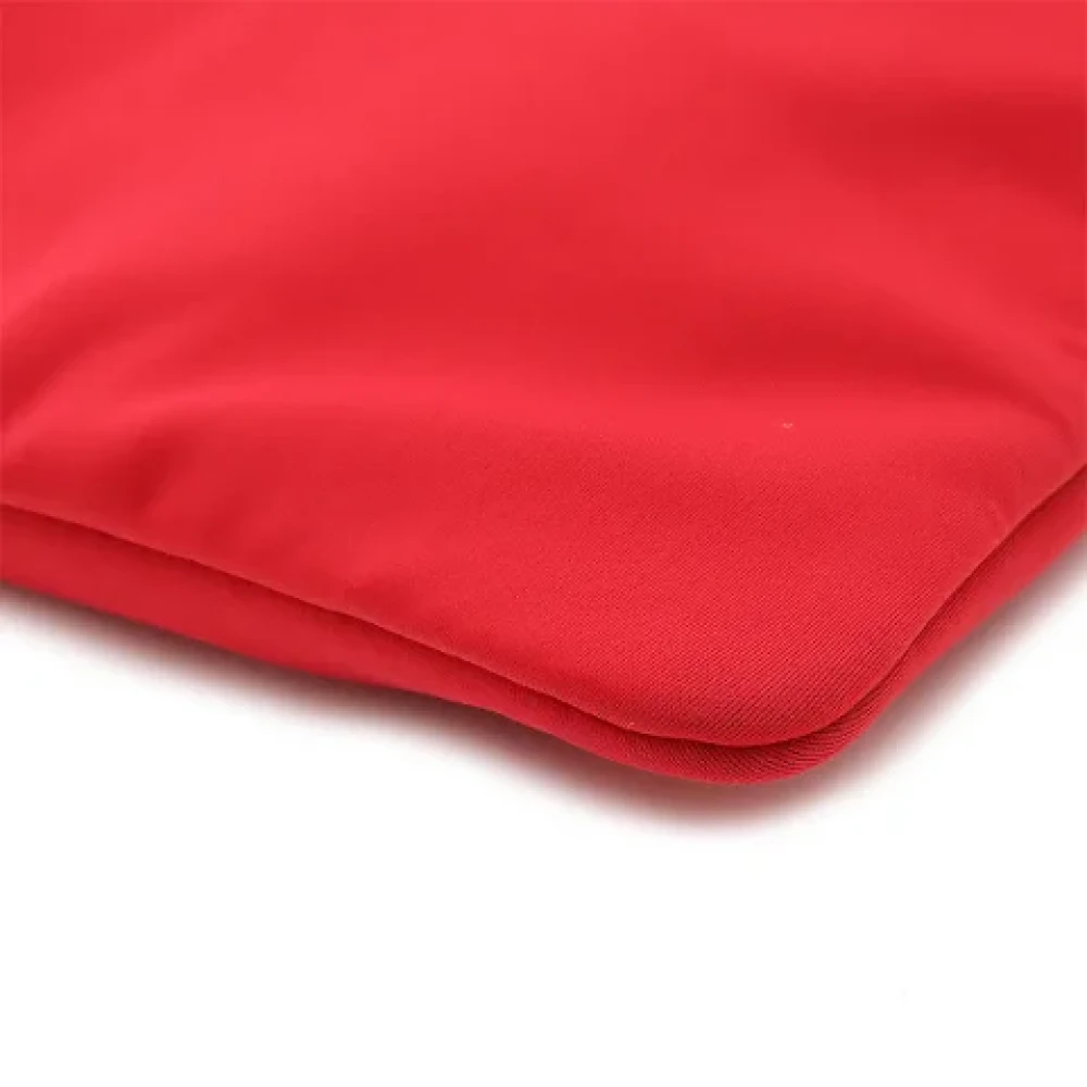 Hermès Vintage Pre-owned Canvas clutches Red Dames