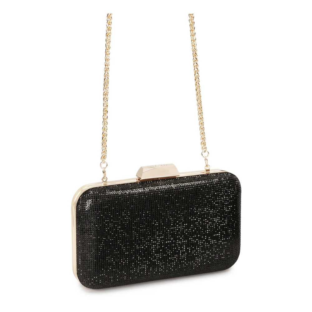 Kazar Kleine glanzende avondhandtas Black Dames
