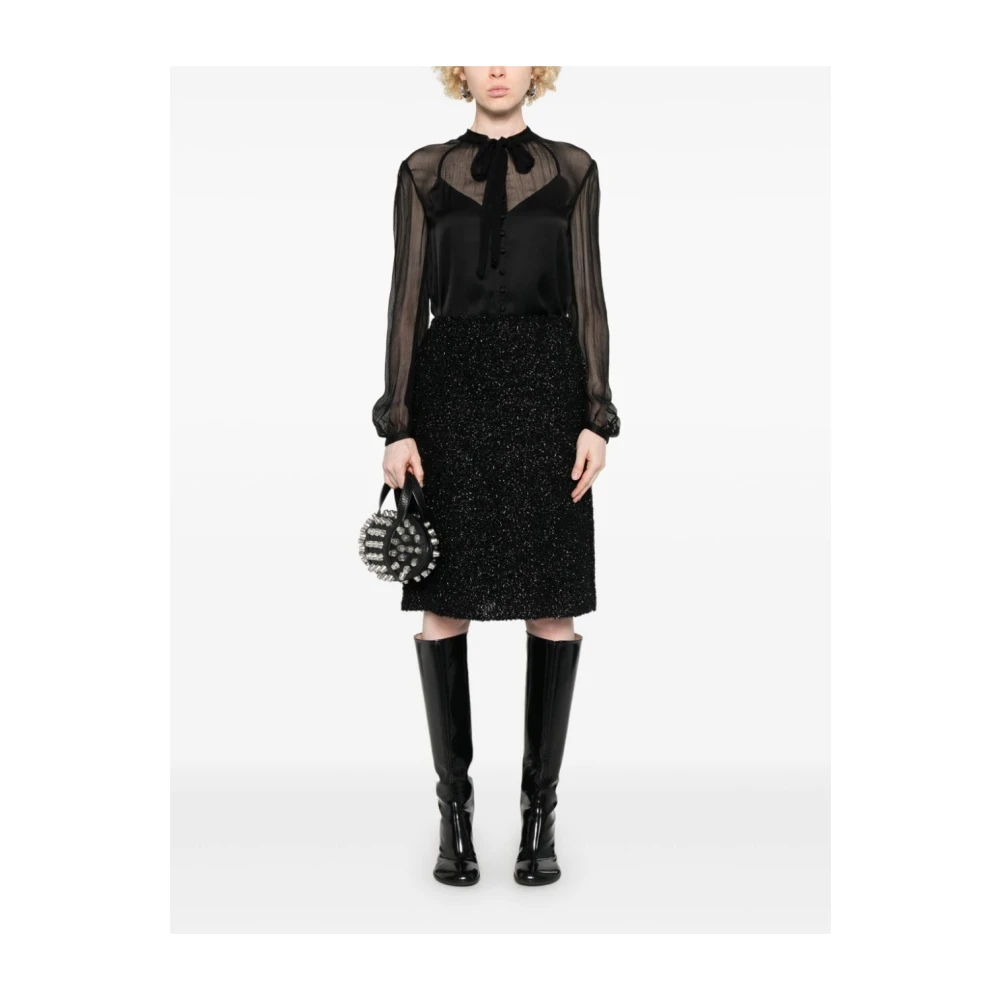 Twinset Zwarte Sweaters voor Vrouwen Aw24 Black Dames