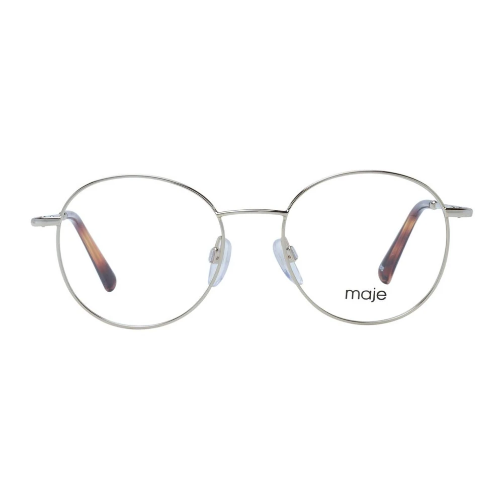 Maje Ronde metalen brilmonturen in zilver Gray Dames