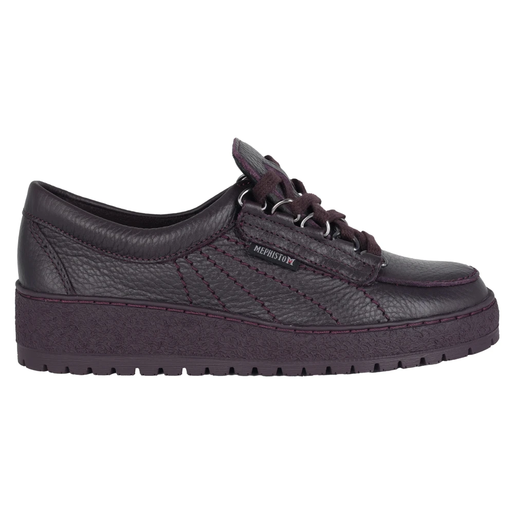 Mephisto Stijlvolle vetersneaker – Dames Schoenen Paars