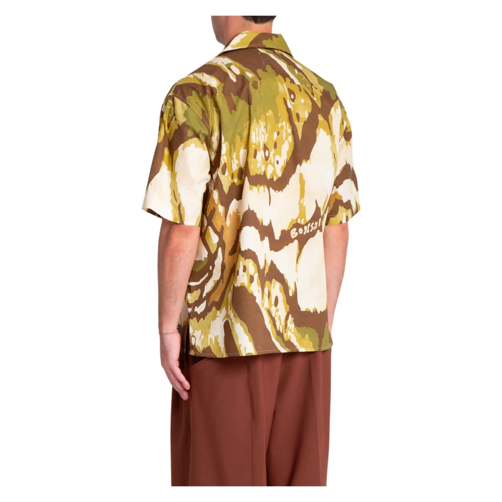 Bonsai Oversize Jungle Bowling Shirt Collectie Kleur Multicolor Heren