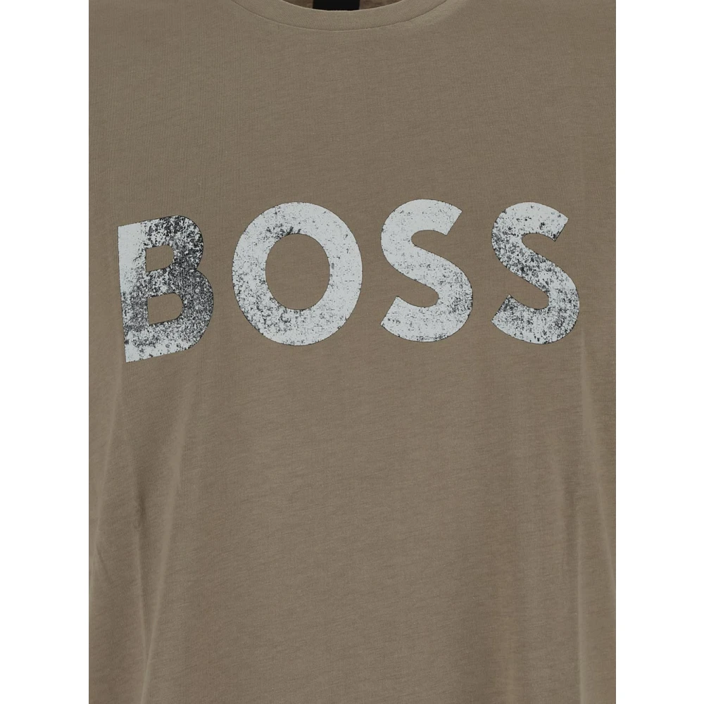 Hugo Boss T-Shirts Brown Heren