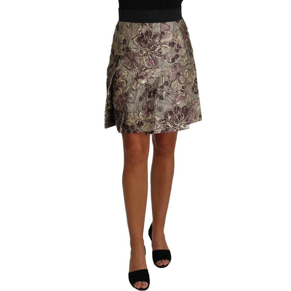 Dolce & Gabbana Women's Floral Jacquard A-Line Skirt