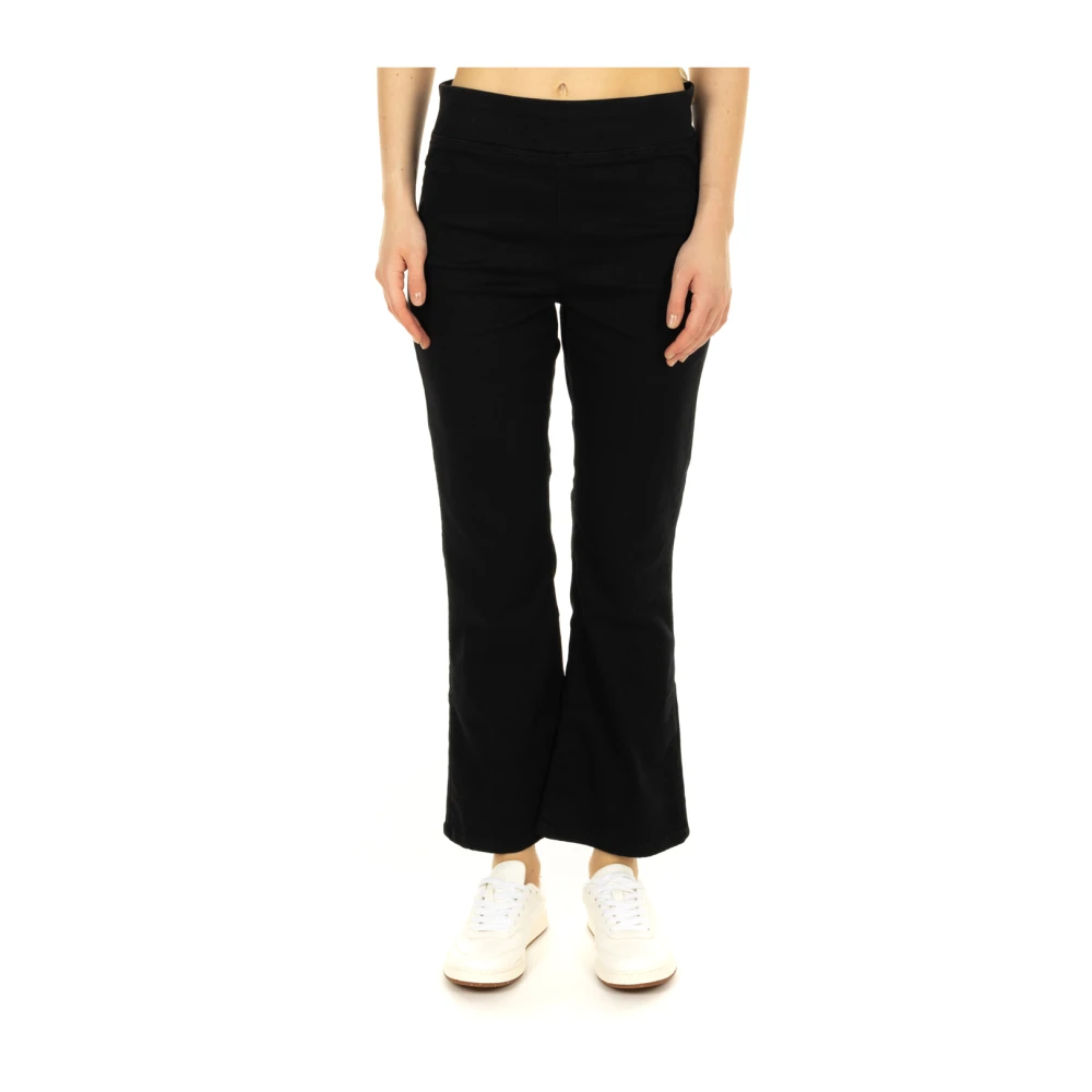 Free People Svarta Cropped Jeans Black, Dam