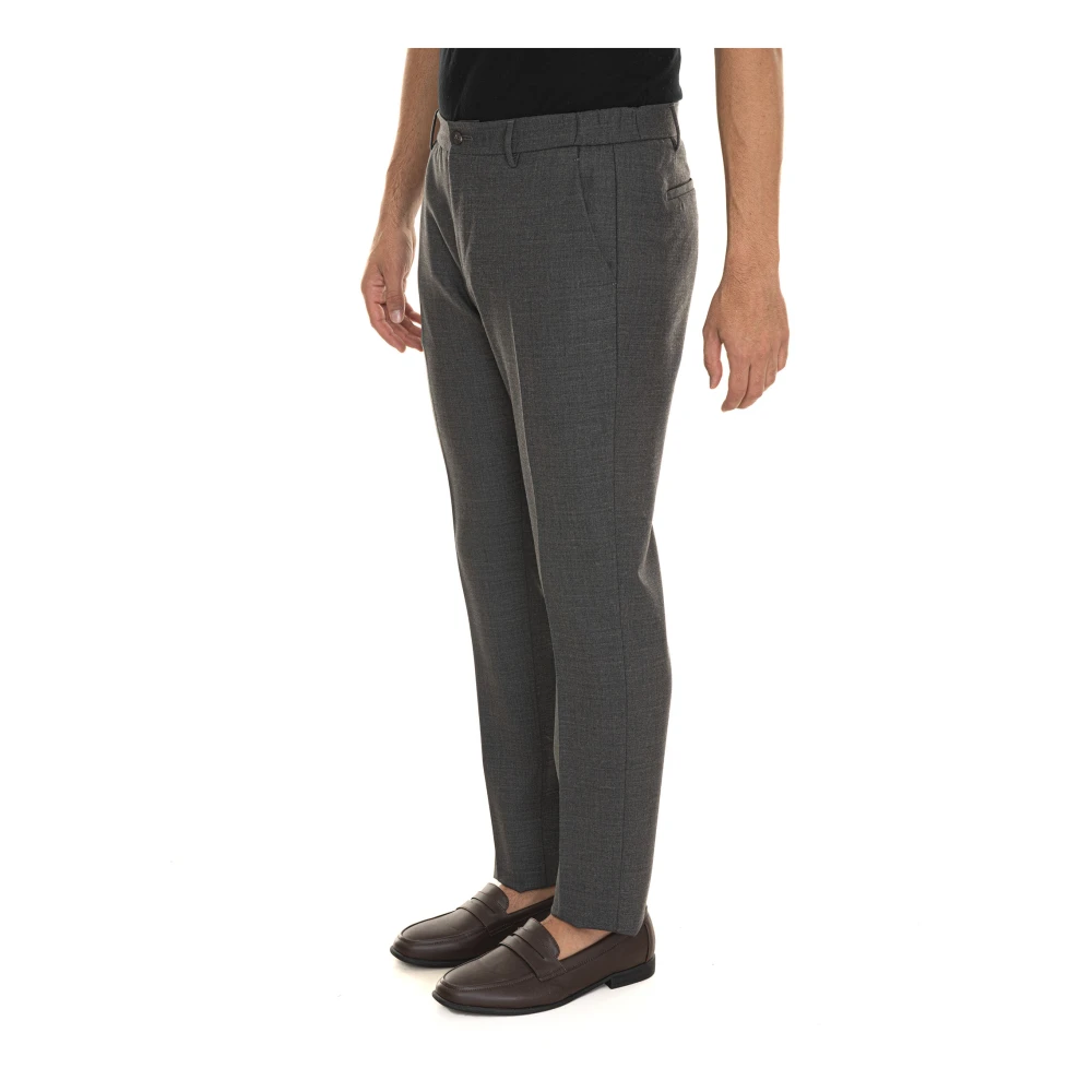 Berwich Elastische Taille Chino met Kleermakerssplit Gray Heren