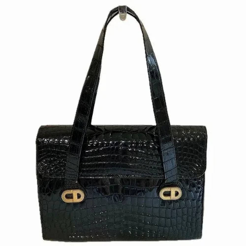 Dior Vintage Pre-owned Leather dior-bags Black Dames