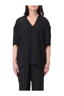 black-silk-v-neck-top